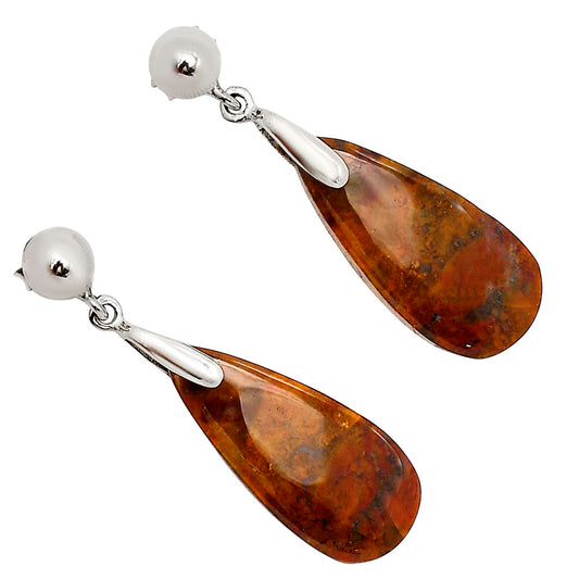Red Moss Agate Earrings E-1199 SDE90719