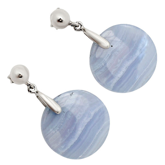 Blue Lace Agate Earrings E-1199 SDE90738