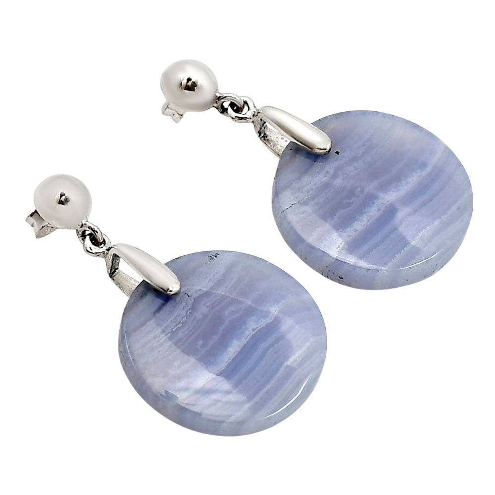 Blue Lace Agate Earrings E-1199 SDE90738