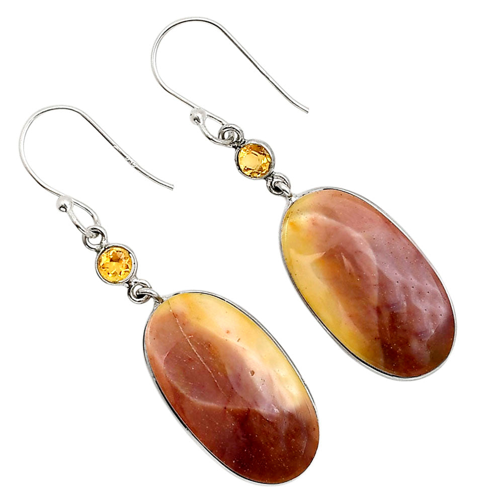 Red Mookaite and Citrine Earrings E-1002 SDE90904