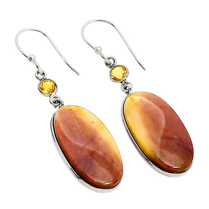 Red Mookaite and Citrine Earrings E-1002 SDE90904