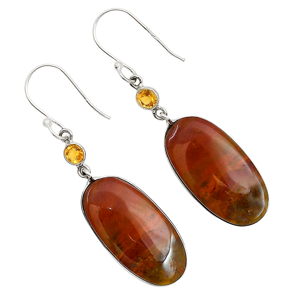 Rare Cady Mountain Agate and Citrine Earrings E-1002 SDE90908