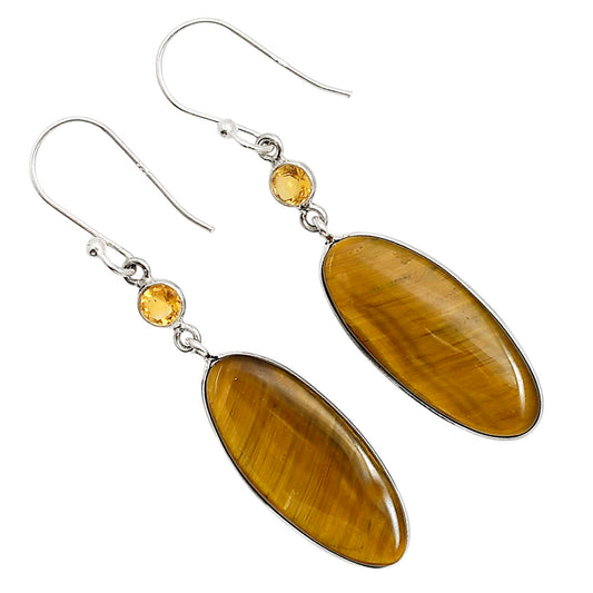 Tiger Eye and Citrine Earrings E-1002 SDE90909