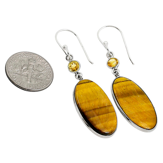 Tiger Eye and Citrine Earrings E-1002 SDE90912