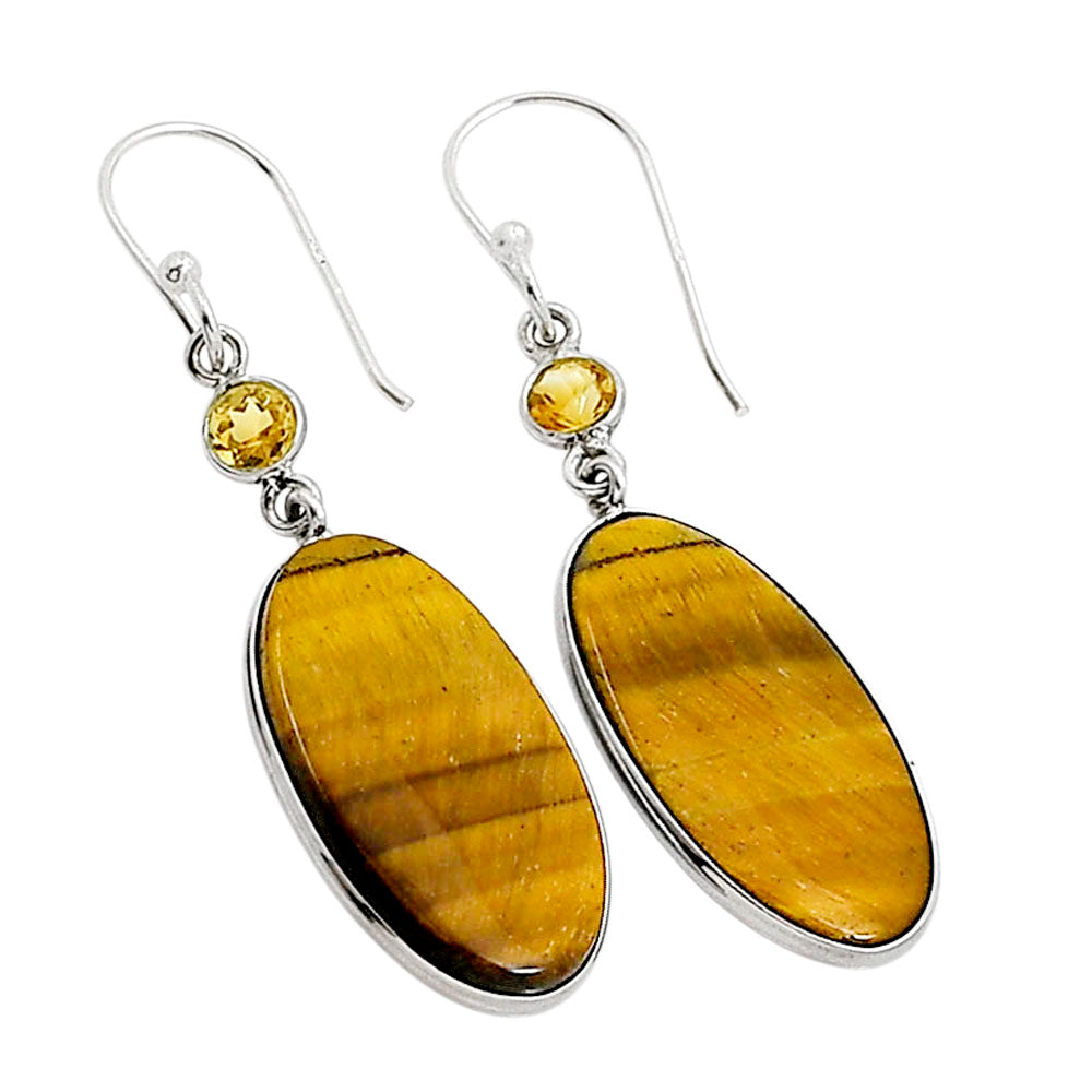 Tiger Eye and Citrine Earrings E-1002 SDE90912