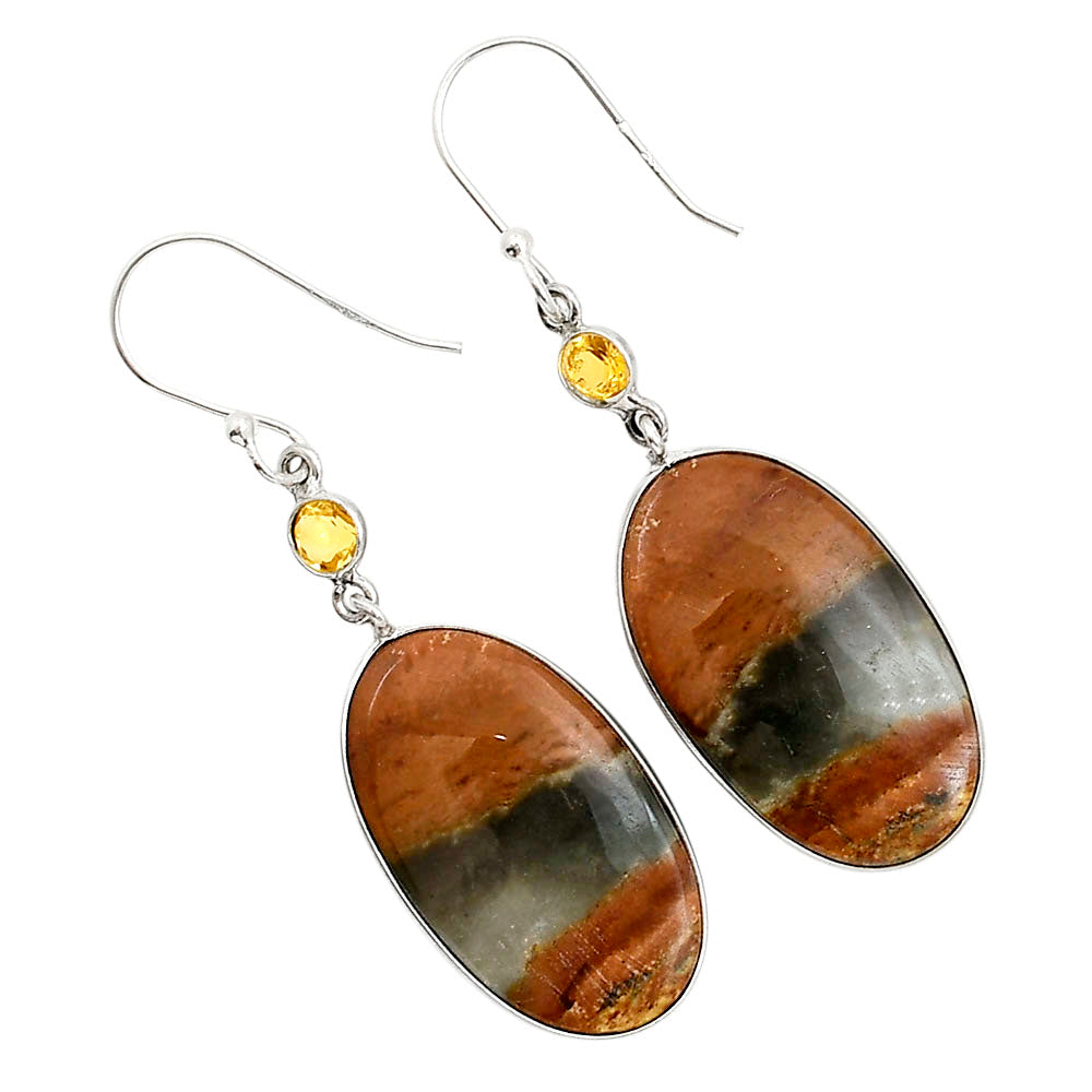 Polygram Jasper and Citrine Earrings E-1002 SDE90913