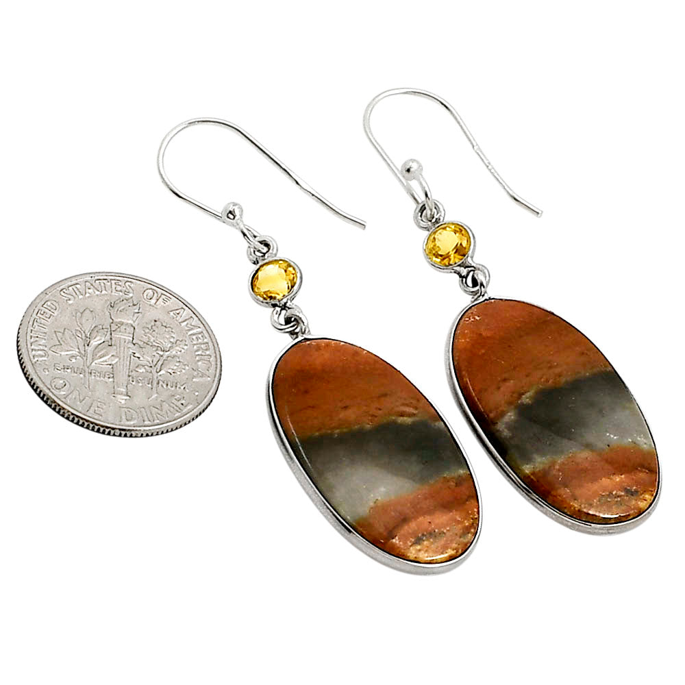 Polygram Jasper and Citrine Earrings E-1002 SDE90913