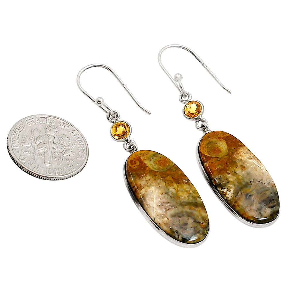 Polygram Jasper and Citrine Earrings E-1002 SDE90915
