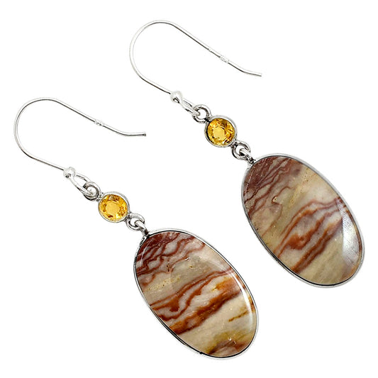 Wave Dolomite and Citrine Earrings E-1002 SDE90918