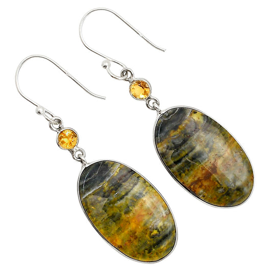 Eclipse and Citrine Earrings E-1002 SDE90920