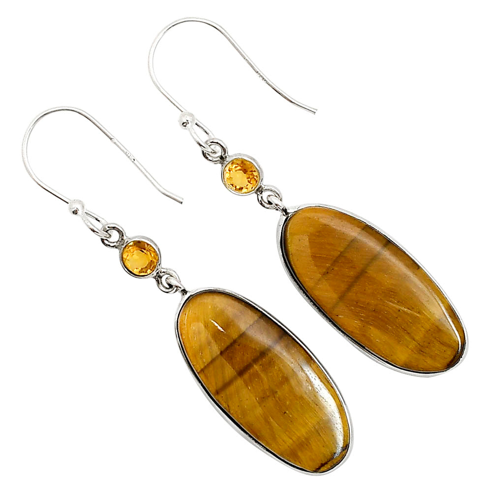 Tiger Eye and Citrine Earrings E-1002 SDE90926