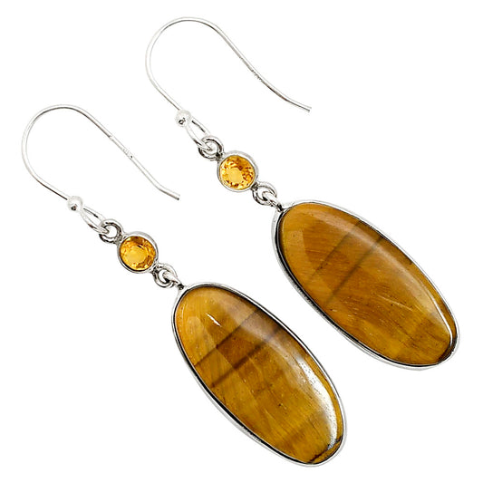 Tiger Eye and Citrine Earrings E-1002 SDE90926