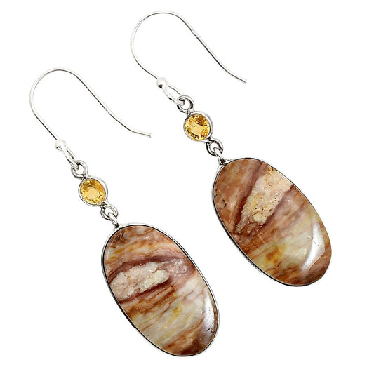 Wave Dolomite and Citrine Earrings E-1002 SDE90927