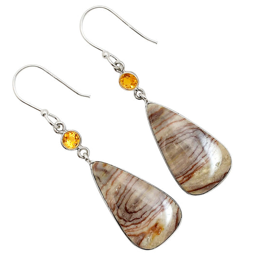 Wave Dolomite and Citrine Earrings E-1002 SDE90930
