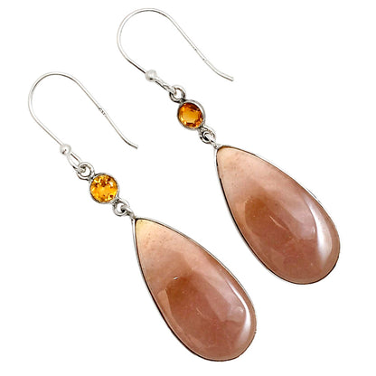 Pink Aventurine and Citrine Earrings E-1002 SDE90933
