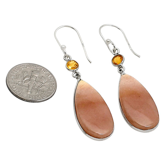 Pink Aventurine and Citrine Earrings E-1002 SDE90933