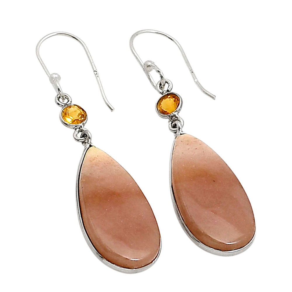Pink Aventurine and Citrine Earrings E-1002 SDE90933