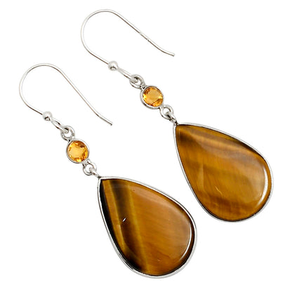 Tiger Eye and Citrine Earrings E-1002 SDE90938