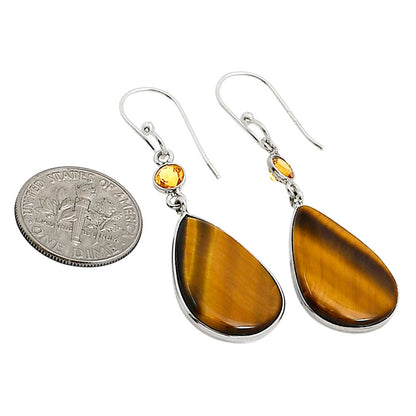 Tiger Eye and Citrine Earrings E-1002 SDE90938