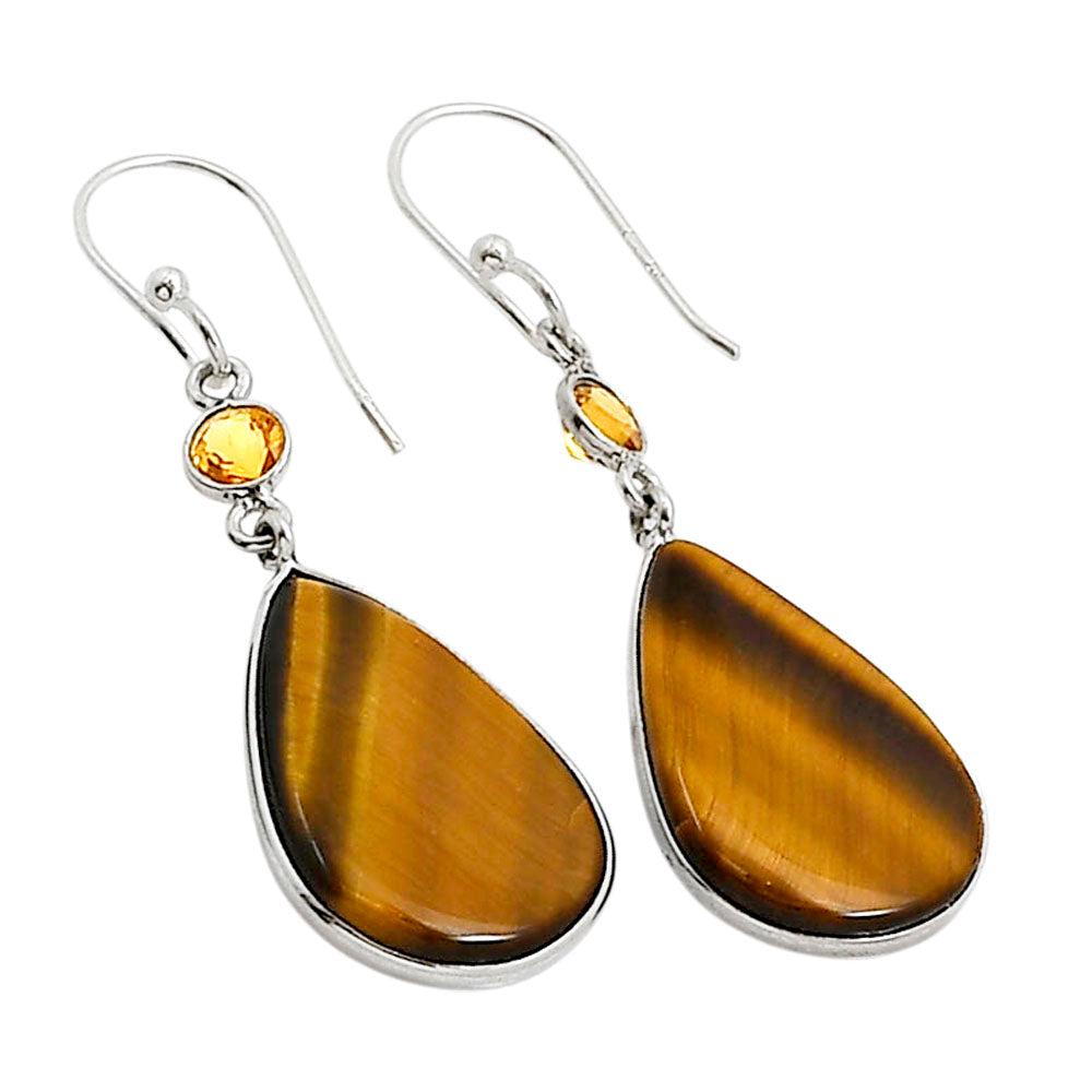 Tiger Eye and Citrine Earrings E-1002 SDE90938