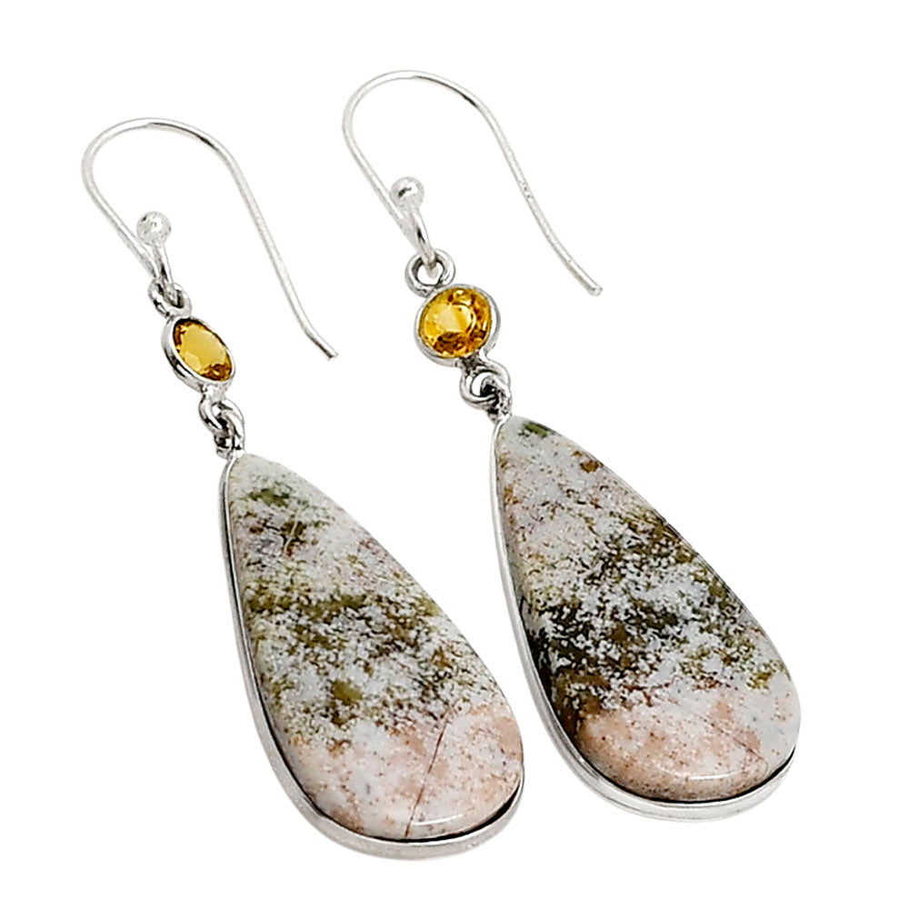 Serpentine and Citrine Earrings E-1002 SDE90943