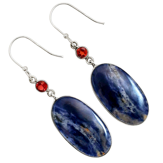 Sodalite and Garnet Earrings E-1002 SDE90968