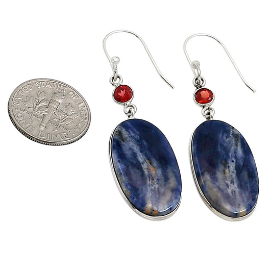 Sodalite and Garnet Earrings E-1002 SDE90968