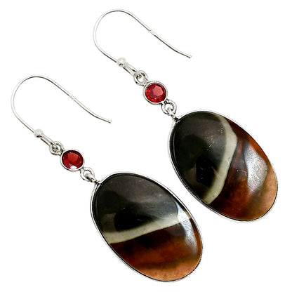 Polygram Jasper and Garnet Earrings E-1002 SDE90980
