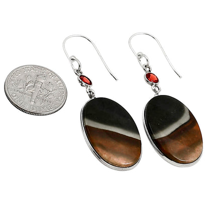 Polygram Jasper and Garnet Earrings E-1002 SDE90980