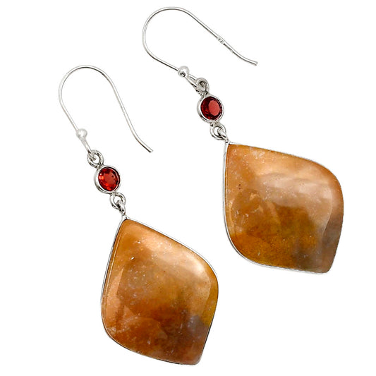 Pink Aventurine and Garnet Earrings E-1002 SDE91041