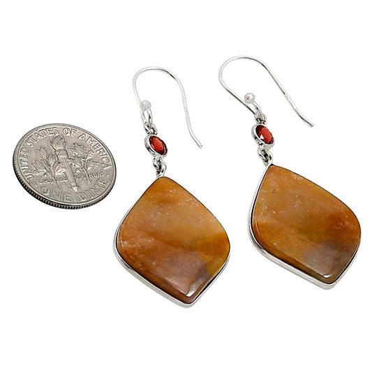 Pink Aventurine and Garnet Earrings E-1002 SDE91041