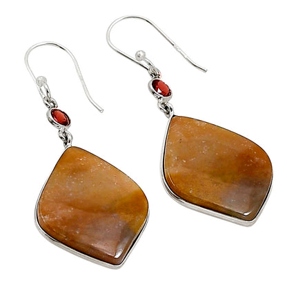 Pink Aventurine and Garnet Earrings E-1002 SDE91041