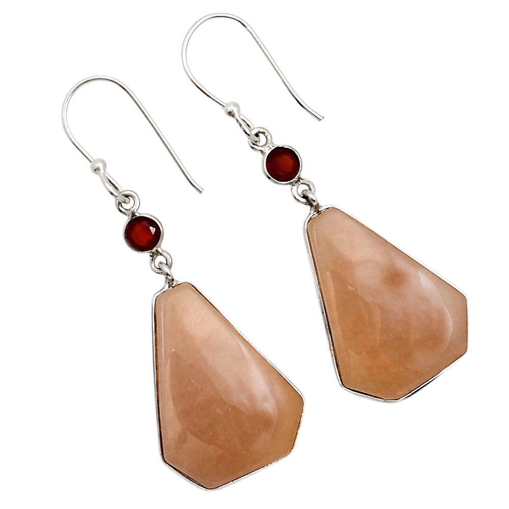 Pink Aventurine and Garnet Earrings E-1002 SDE91042