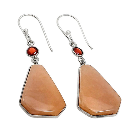 Pink Aventurine and Garnet Earrings E-1002 SDE91042