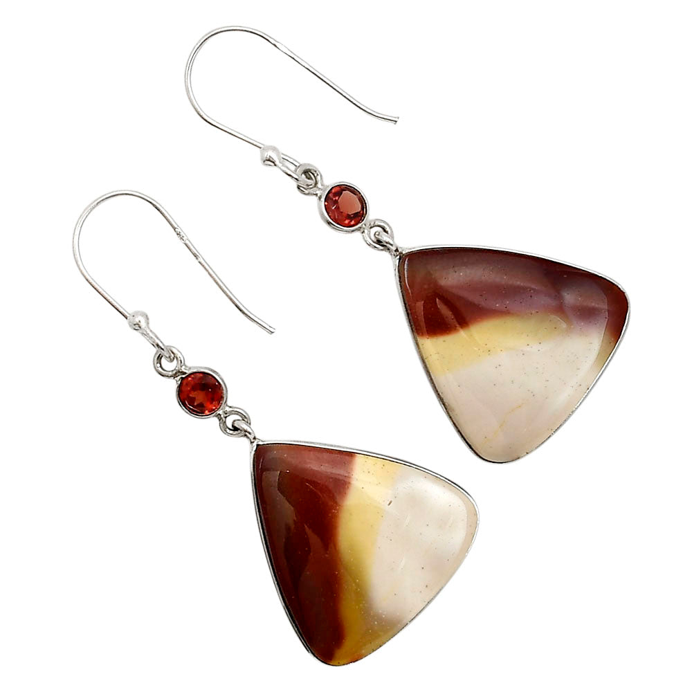 Red Mookaite and Garnet Earrings E-1002 SDE91045