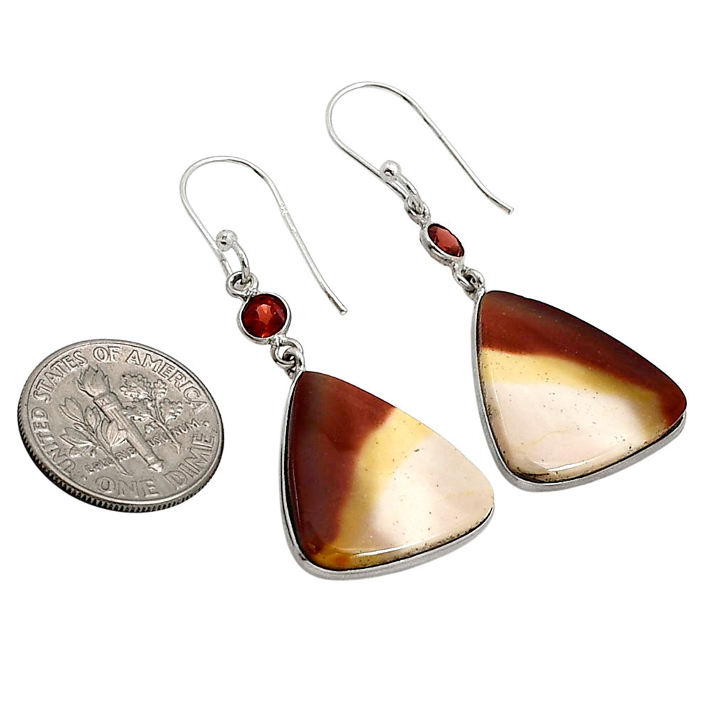 Red Mookaite and Garnet Earrings E-1002 SDE91045