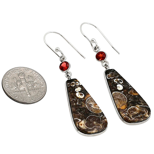 Turtella Jasper and Garnet Earrings E-1002 SDE91046