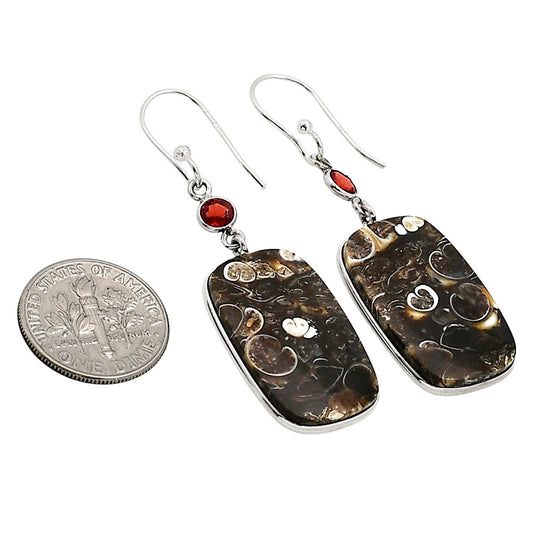 Turtella Jasper and Garnet Earrings E-1002 SDE91047