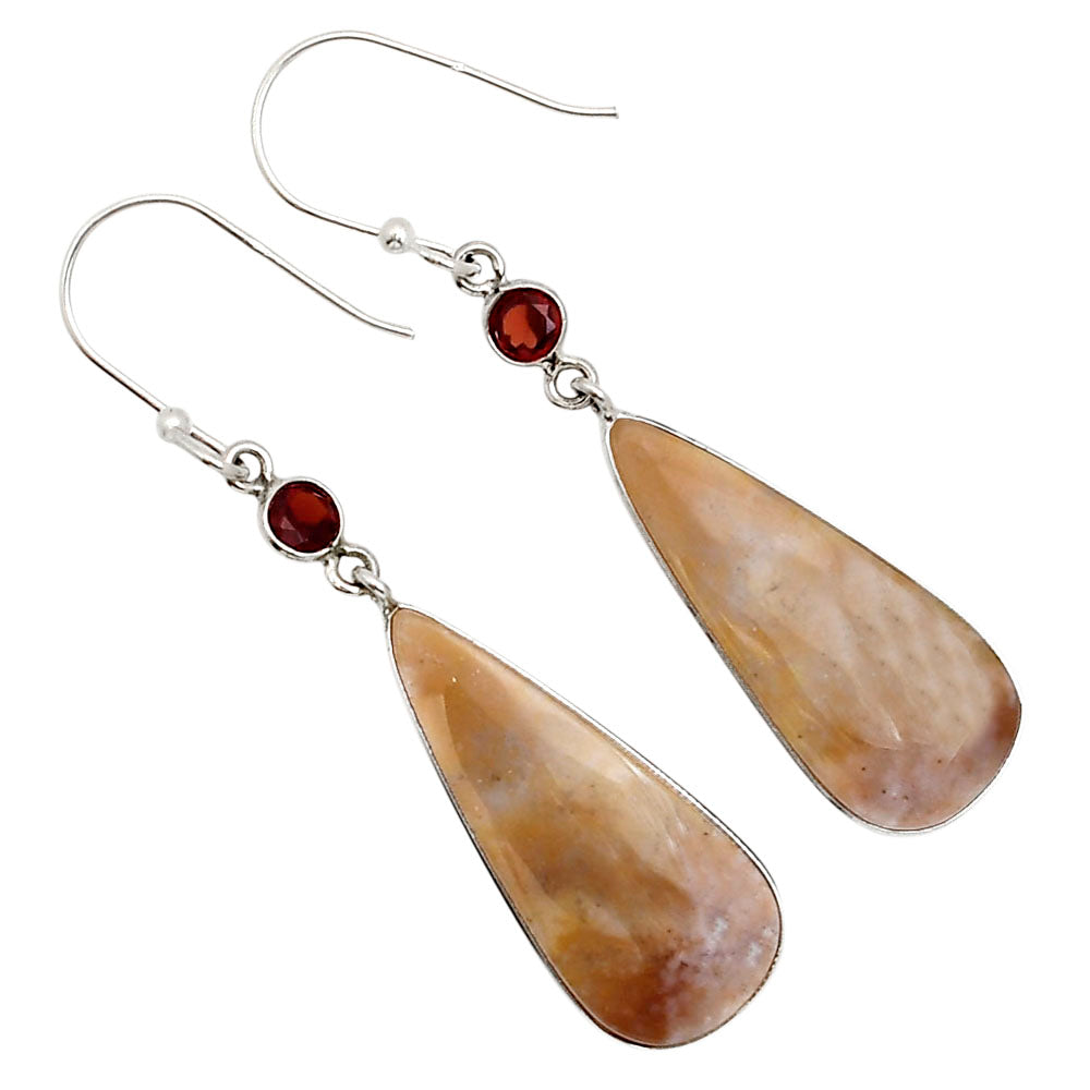 Pink Aventurine and Garnet Earrings E-1002 SDE91077