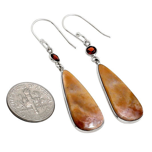 Pink Aventurine and Garnet Earrings E-1002 SDE91077