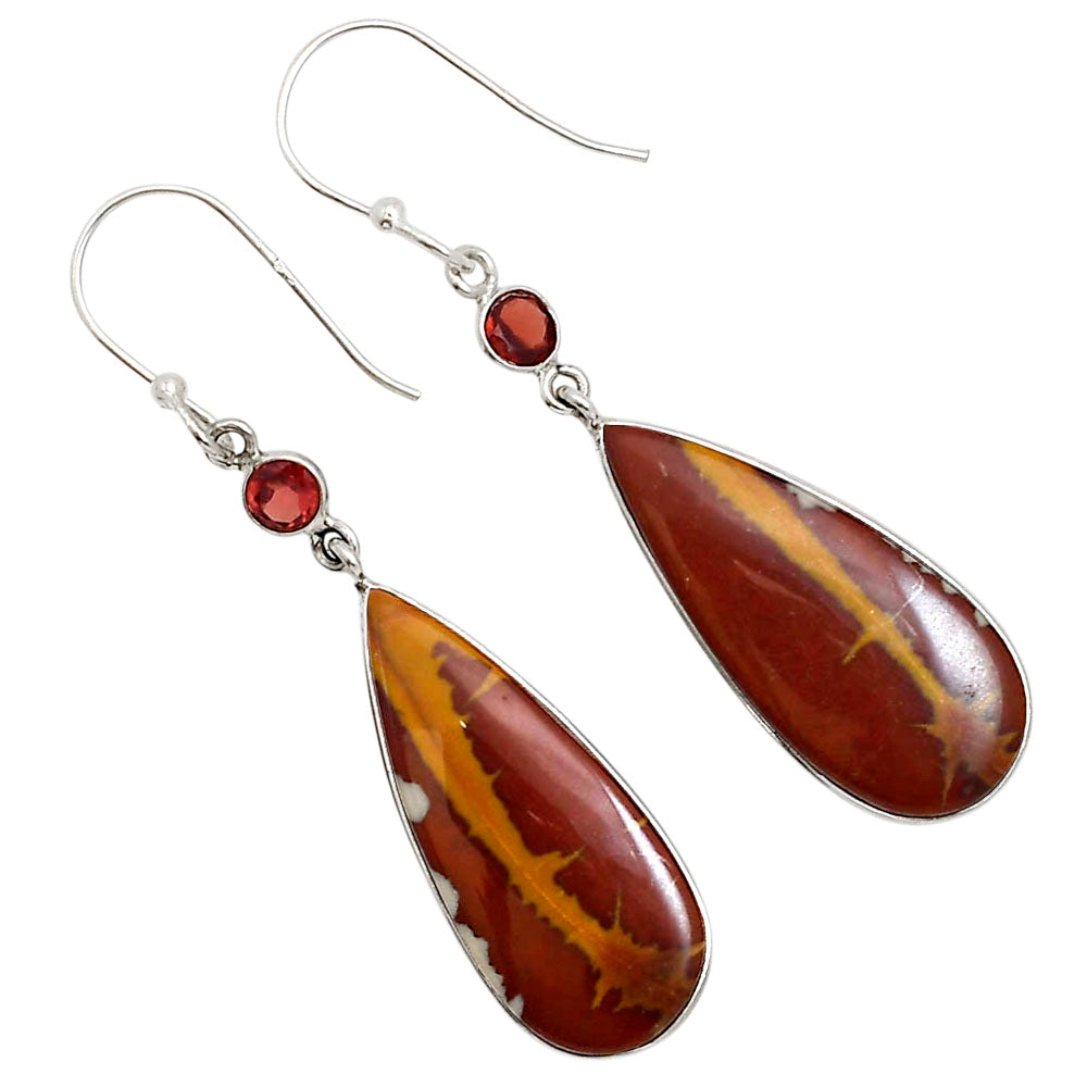 Noreena Jasper and Garnet Earrings E-1002 SDE91080