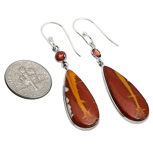 Noreena Jasper and Garnet Earrings E-1002 SDE91080