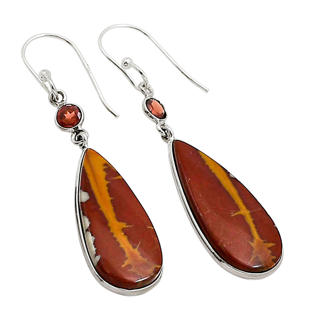 Noreena Jasper and Garnet Earrings E-1002 SDE91080