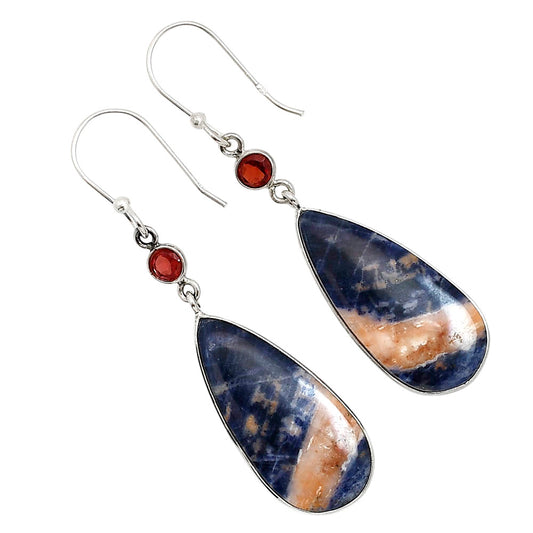 Orange Sodalite and Garnet Earrings E-1002 SDE91084