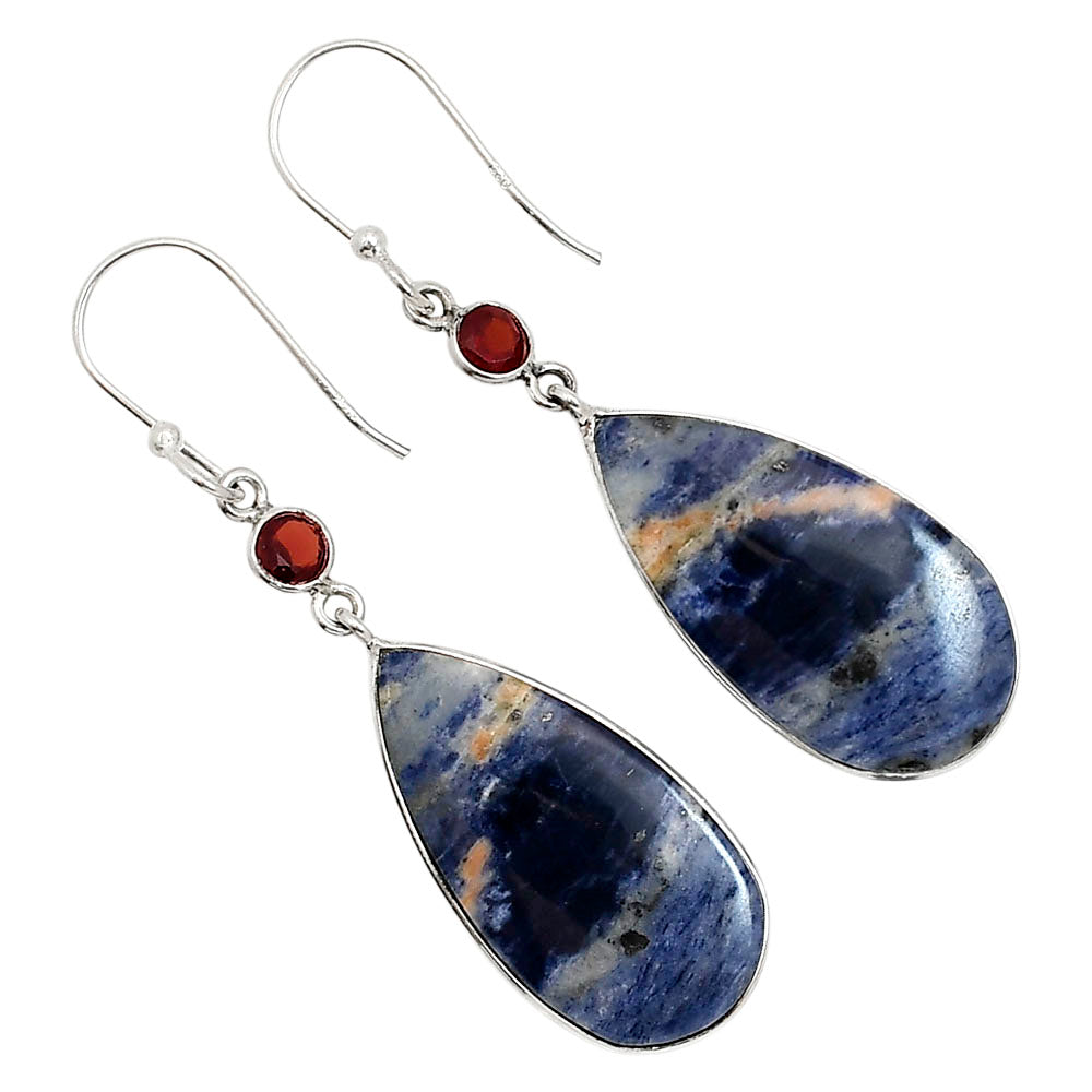 Orange Sodalite and Garnet Earrings E-1002 SDE91097