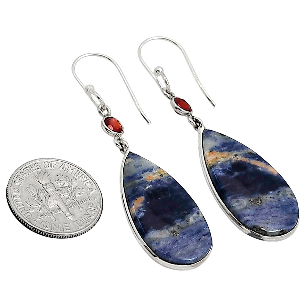 Orange Sodalite and Garnet Earrings E-1002 SDE91097