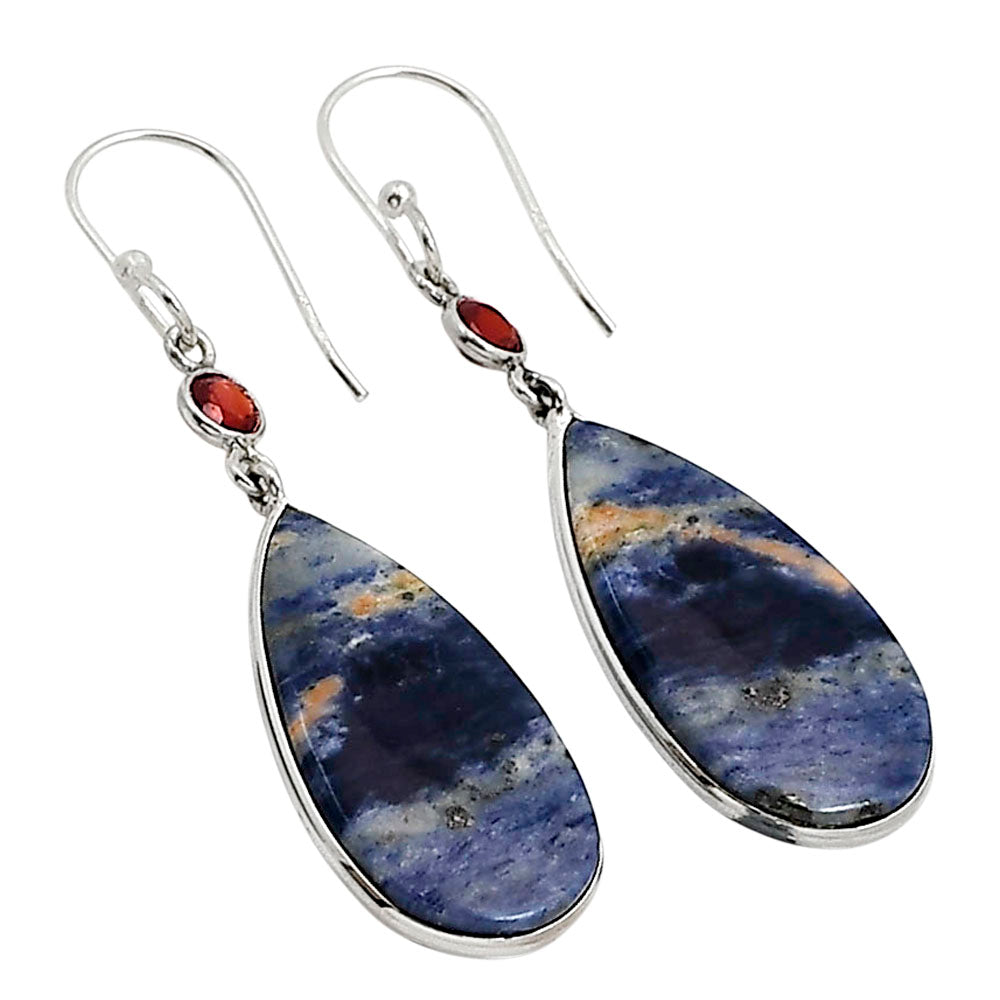 Orange Sodalite and Garnet Earrings E-1002 SDE91097
