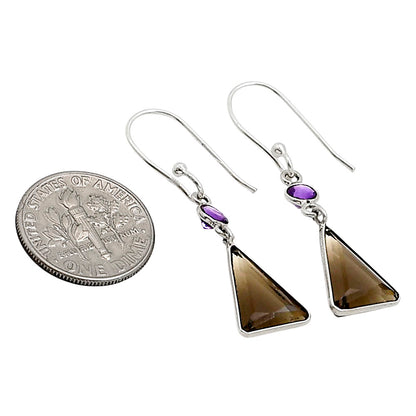 Smoky Quartz and Amethyst Earrings E-1006 SDE91115