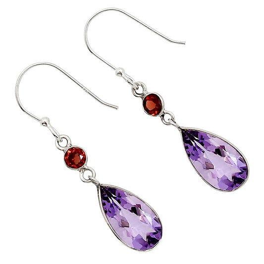Amethyst and Garnet Earrings E-1002 SDE91123