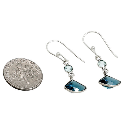 London Blue Topaz and Sky Blue Topaz Earrings E-1002 SDE91150